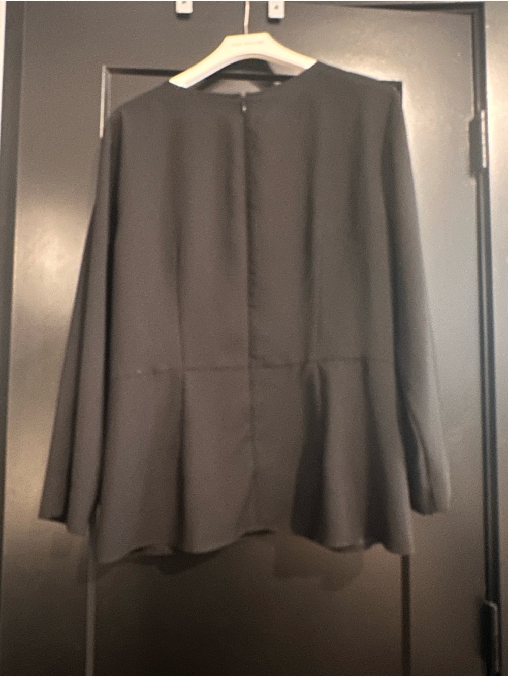 LOFT Black Long-Sleeve Twist Detail Blouse - Picture 5 of 5